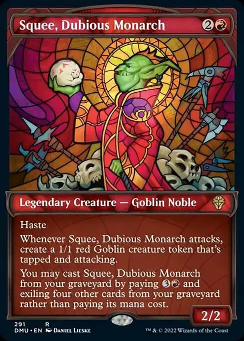 MtG Dominaria United Rare Squee, Dubious Monarch #291 [Showcase FOIL]