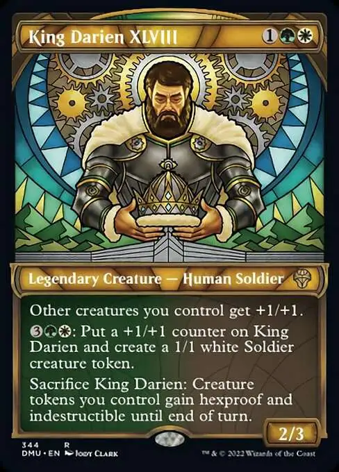 MtG Dominaria United Rare King Darien XLVIII #344 [Textured Foil Cards]