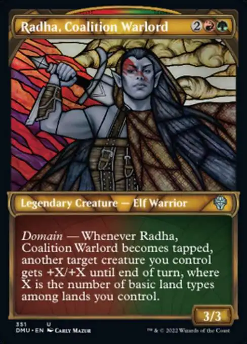 MtG Dominaria United Uncommon Radha, Coalition Warlord #351 [Textured Foil Cards]