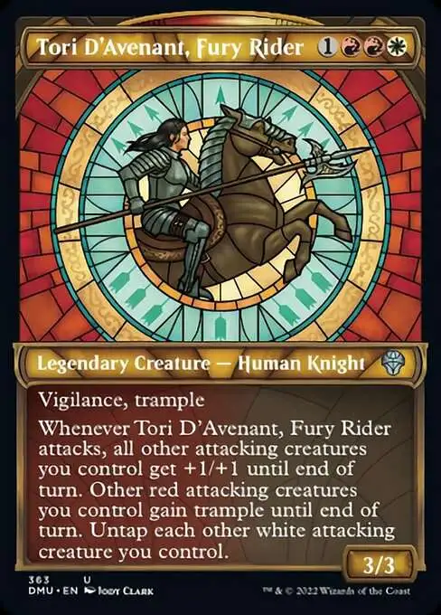 Magic The Gathering Dominaria United Single Card Uncommon Tori DAvenant,  Fury Rider 363 Textured Foil Cards - ToyWiz