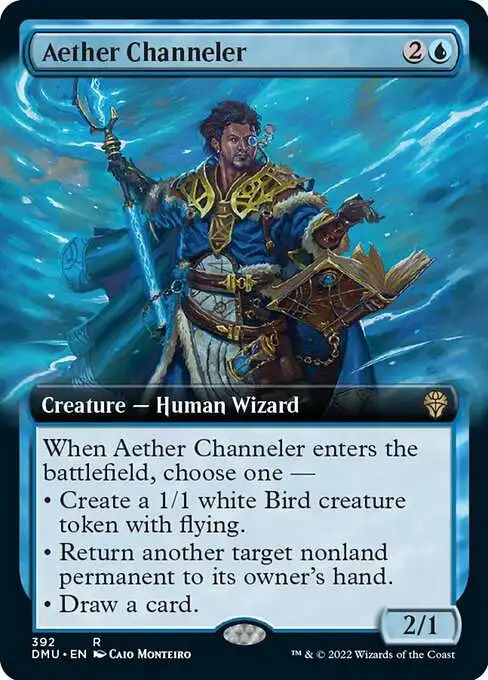 MtG Dominaria United Rare Aether Channeler #392 [Extended Art FOIL]