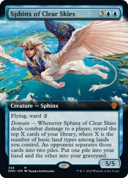 MtG Dominaria United Mythic Rare Sphinx of Clear Skies #396 [Extended Art FOIL]