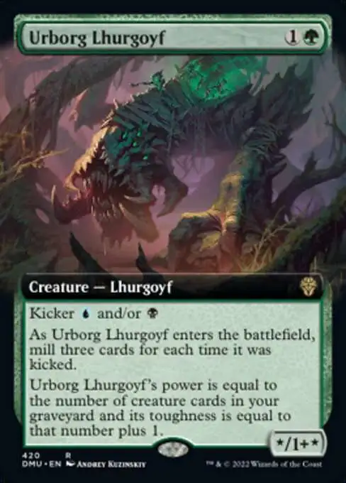 MtG Dominaria United Rare Urborg Lhurgoyf #420 [Extended Art]