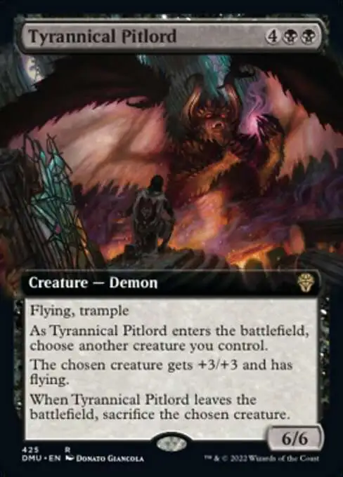MtG Dominaria United Rare Tyrannical Pitlord #425 [Extended Art]