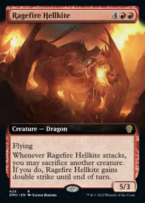 MtG Dominaria United Rare Ragefire Hellkite #426 [Extended Art]