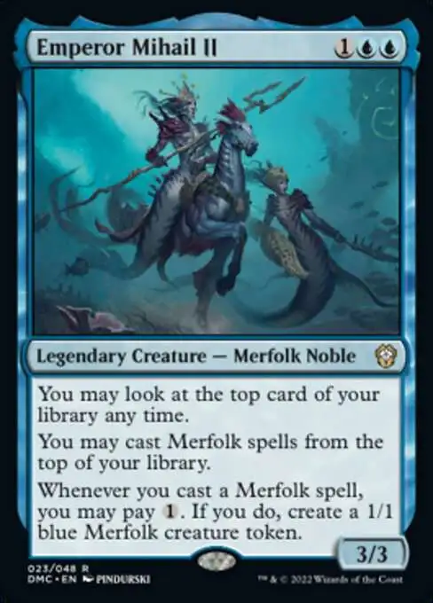 MtG Trading Card Game Dominaria United Commander Rare Emperor Mihail II #23  [Set Booster FOIL]