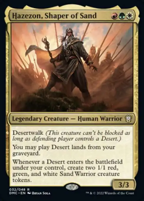 MtG Dominaria United Commander Rare Hazezon, Shaper of Sand #32 [Legends Retold]