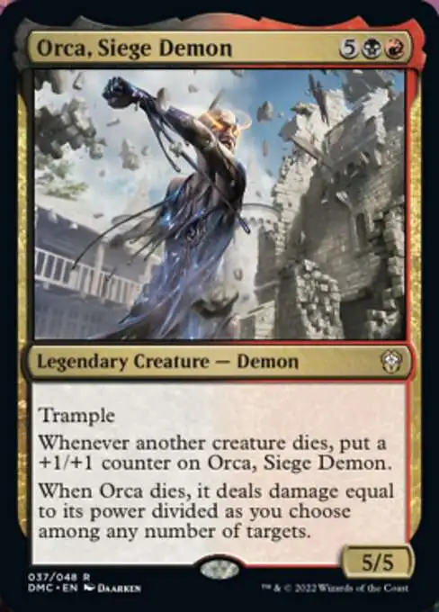 MtG Dominaria United Commander Rare Orca, Siege Demon #37 [Legends Retold]