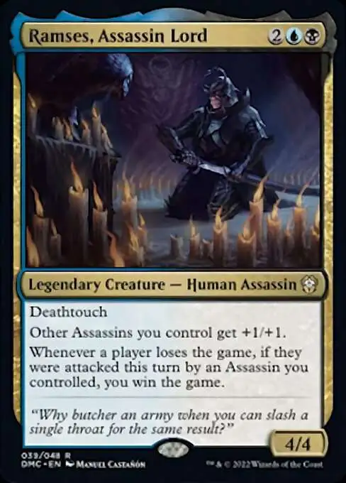 MtG Dominaria United Commander Rare Ramses, Assassin Lord #39 [Legends Retold]