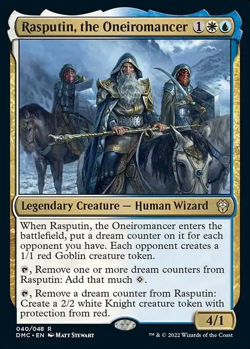 MtG Dominaria United Commander Rare Rasputin, the Oneiromancer #40 [Legends Retold FOIL]