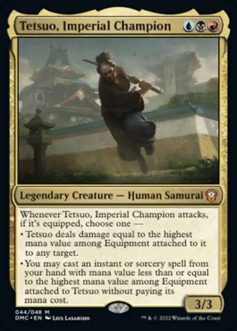 MtG Dominaria United Commander Mythic Rare Tetsuo, Imperial Champion #44  [Legends Retold FOIL]