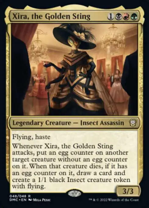 MtG Dominaria United Commander Rare Xira, the Golden Sting #48 [Legends Retold FOIL]