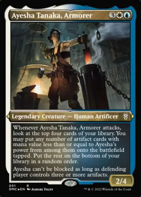 MtG Dominaria United Commander Rare Ayesha Tanaka, Armorer #51 [Etched Foil]