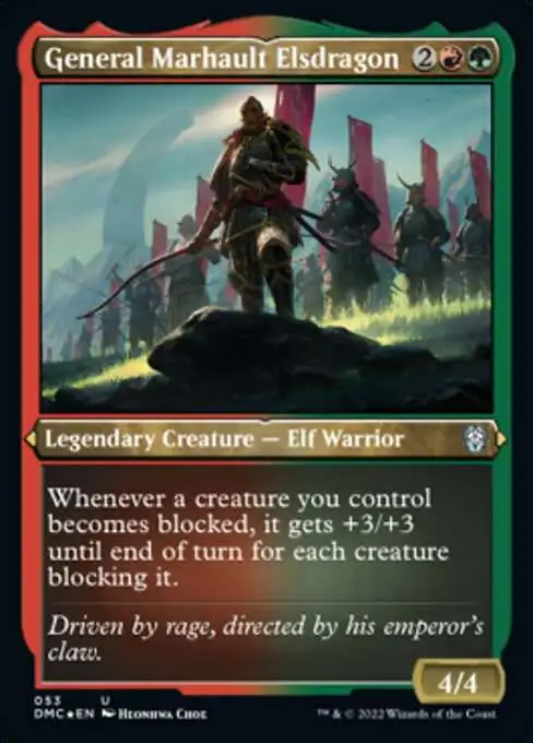 MtG Dominaria United Commander Uncommon General Marhault Elsdragon #53 [Etched Foil]