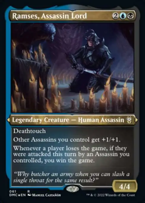 MtG Dominaria United Commander Rare Ramses, Assassin Lord #61 [Etched Foil]