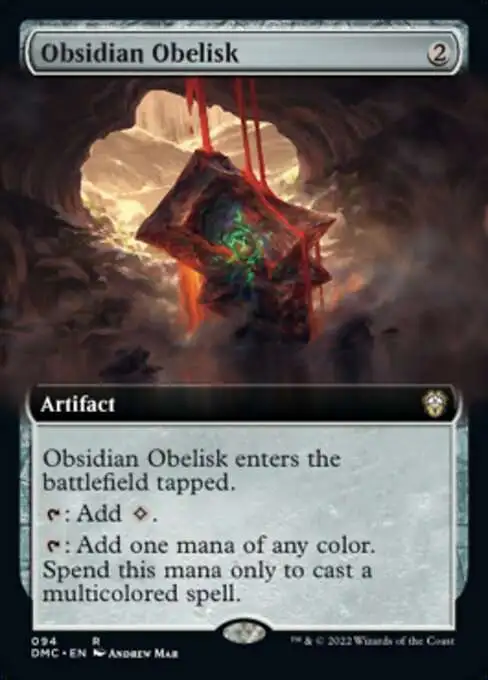 MtG Dominaria United Commander Rare Obsidian Obelisk #94 [Extended Art]