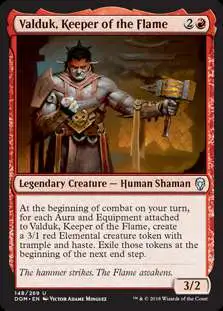 MtG Prerelease & Release Uncommon Valduk, Keeper of the Flame #148 [Prerelease Foil, Date Stamped]