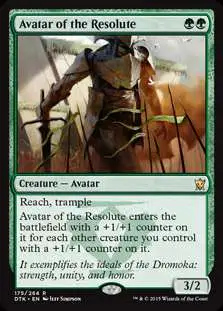 MtG Dragons of Tarkir Rare Foil Avatar of the Resolute #175