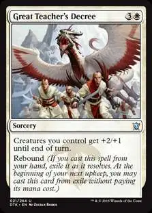 MtG Dragons of Tarkir Uncommon Foil Great Teacher's Decree #21