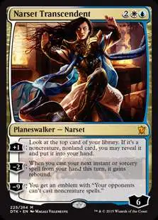 MtG Dragons of Tarkir Mythic Rare Narset Transcendent #225 [Japanese]