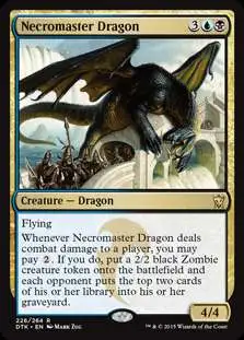 MtG Dragons of Tarkir Rare Necromaster Dragon #226