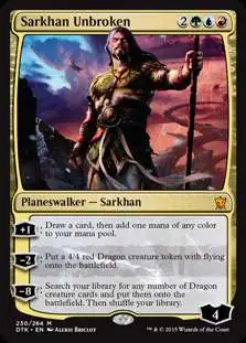 MtG Dragons of Tarkir Mythic Rare Sarkhan Unbroken #230 [Japanese]