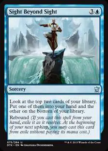 MtG Dragons of Tarkir Uncommon Sight Beyond Sight #75