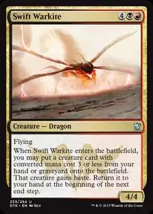 MtG Dragons of Tarkir Uncommon Swift Warkite #233