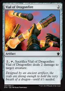 MtG Dragons of Tarkir Common Foil Vial of Dragonfire #247