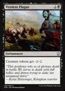 MtG Dragons of Tarkir Uncommon Virulent Plague #125