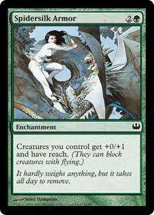 MtG Trading Card Game Duel Decks: Knights vs. Dragons Common Spidersilk Armor #32