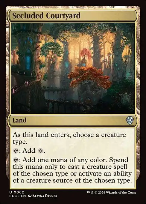 MtG Lorwyn Eclipsed Commander Uncommon FOIL Secluded Courtyard #62
