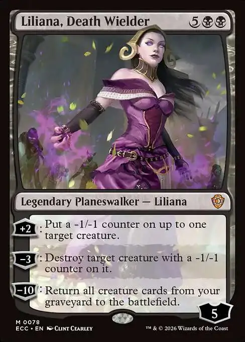 MtG Lorwyn Eclipsed Commander Mythic Rare Liliana, Death Wielder #78