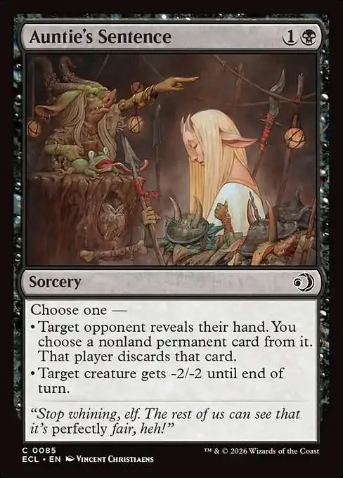 MtG Lorwyn Eclipsed Common Auntie's Sentence #85