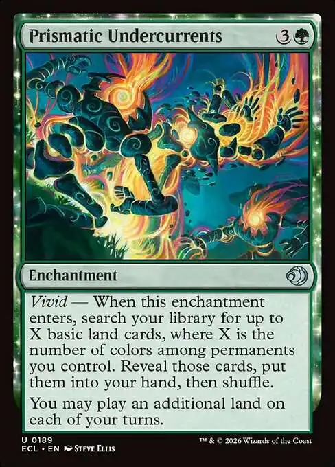 Magic The Gathering Lorwyn Eclipsed Single Card Uncommon Prismatic  Undercurrents 189 FOIL - ToyWiz