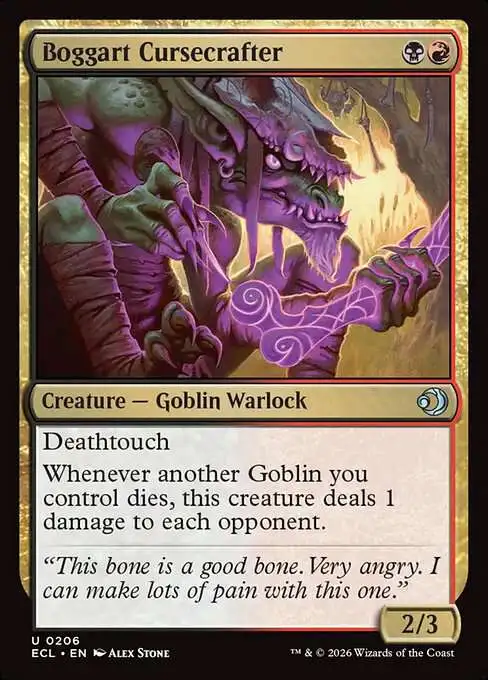 MtG Lorwyn Eclipsed Uncommon Boggart Cursecrafter #206