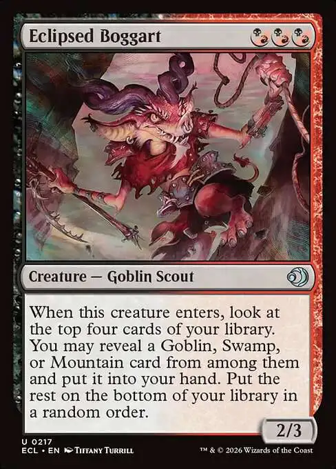 MtG Lorwyn Eclipsed Uncommon FOIL Eclipsed Boggart #217