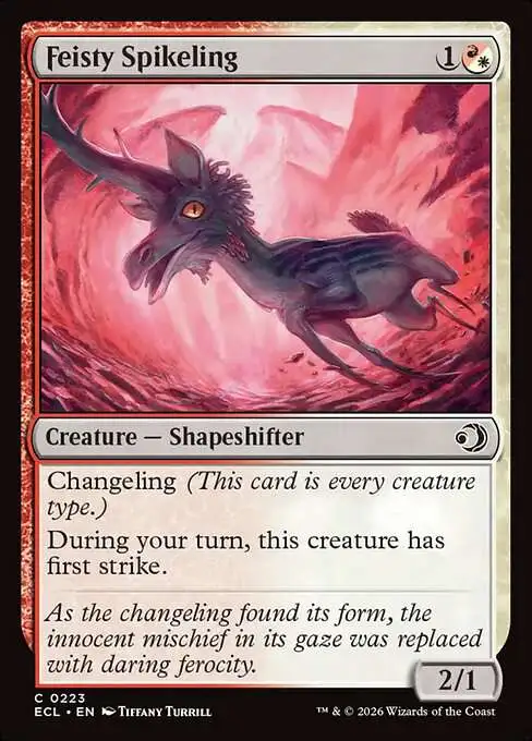 Magic The Gathering Lorwyn Eclipsed Single Card Common Feisty Spikeling 223 - ToyWiz Magic The Gathering Lorwyn Eclipsed Single Card Common Feisty Spikeling 223 - ToyWiz