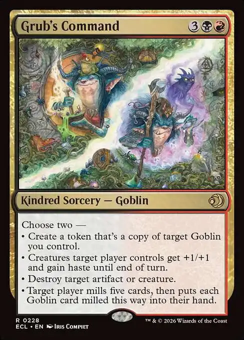 MtG Lorwyn Eclipsed Rare Grub's Command #228