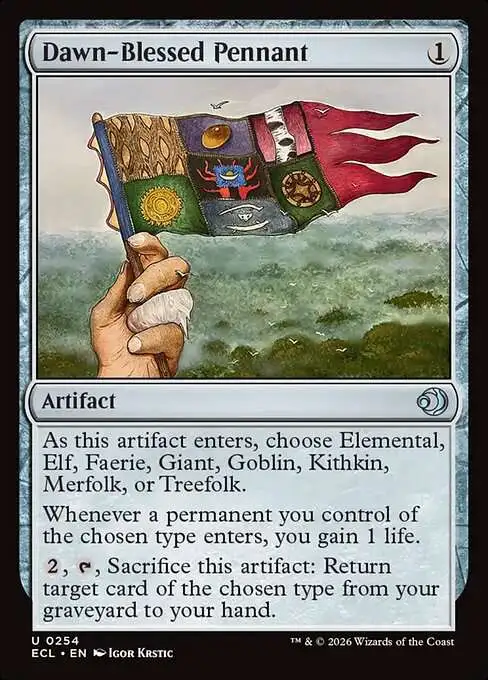 MtG Lorwyn Eclipsed Uncommon Dawn-Blessed Pennant #254
