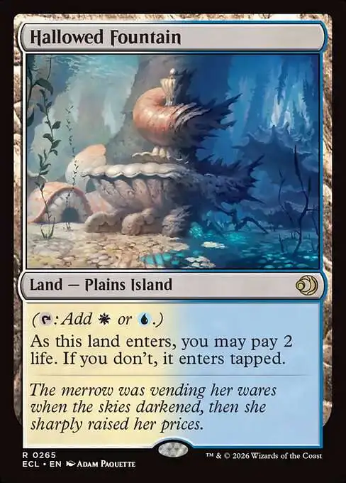 MtG Lorwyn Eclipsed Rare FOIL Hallowed Fountain #265