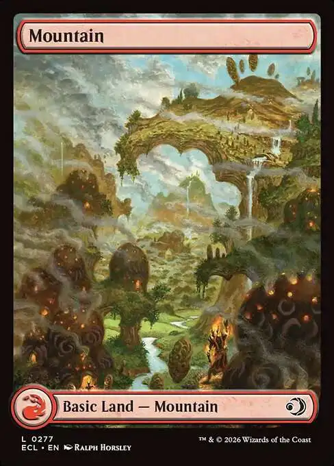 MtG Lorwyn Eclipsed Common Mountain #277 [Full Art]