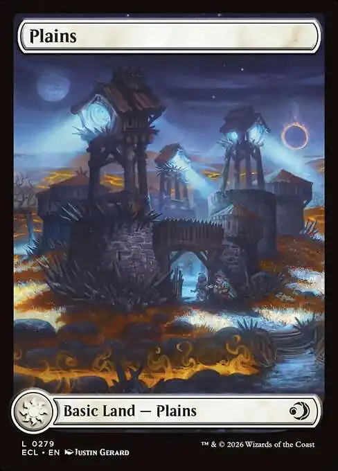 MtG Lorwyn Eclipsed Common Plains #279 [Full Art]
