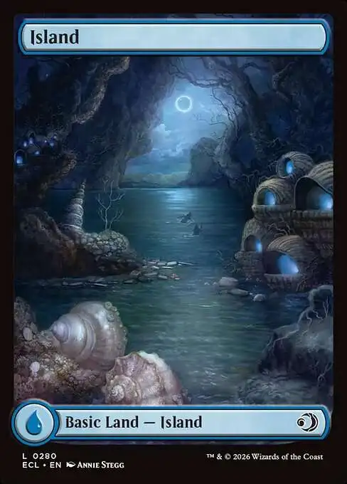 MtG Lorwyn Eclipsed Common Island #280 [Full Art FOIL]