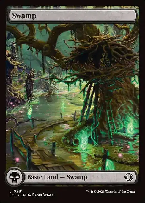 MtG Lorwyn Eclipsed Common Swamp #281 [Full Art]
