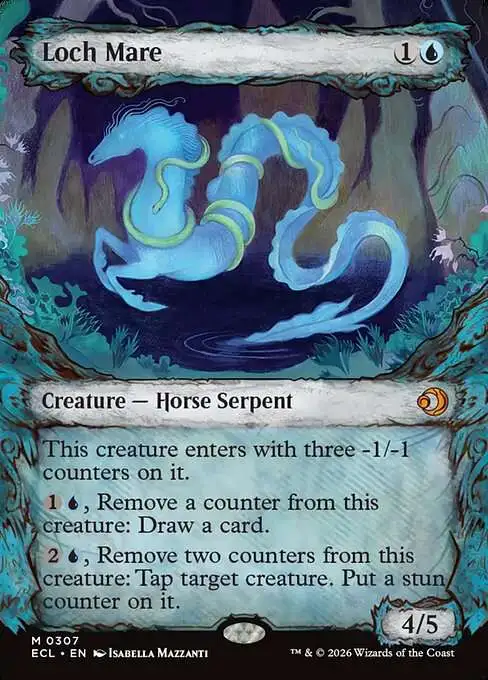 Magic The Gathering Lorwyn Eclipsed Single Card Mythic Rare Loch Mare 307 Showcase - ToyWiz Magic The Gathering Lorwyn Eclipsed Single Card Mythic Rare Loch Mare 307 Showcase - ToyWiz