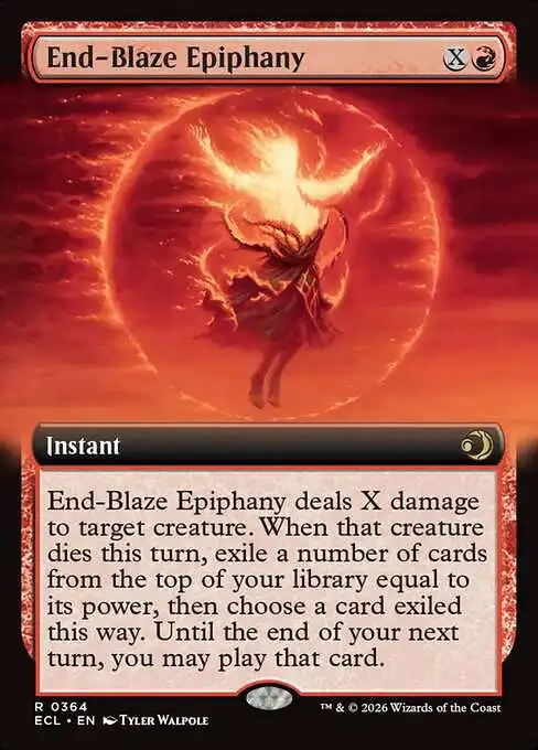 Magic The Gathering Lorwyn Eclipsed Single Card Rare End-Blaze Epiphany 364 Extended Art FOIL - ToyWiz Magic The Gathering Lorwyn Eclipsed Single Card Rare End-Blaze Epiphany 364 Extended Art FOIL - ToyWiz