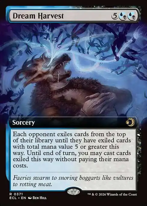 MtG Lorwyn Eclipsed Rare Dream Harvest #371 [Extended Art FOIL]