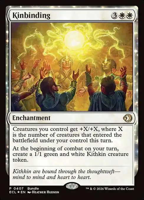Magic The Gathering Lorwyn Eclipsed Single Card Rare Kinbinding 407 Promo -  ToyWiz