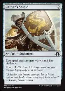 MtG Trading Card Game Eldritch Moon Common Foil Cathar's Shield #192